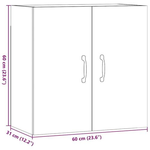 Vægskab 60x31x60 cm konstrueret træ kunsteg