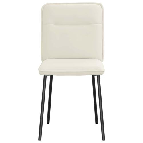Spisebordsstole 4 stk. velour cremefarvet