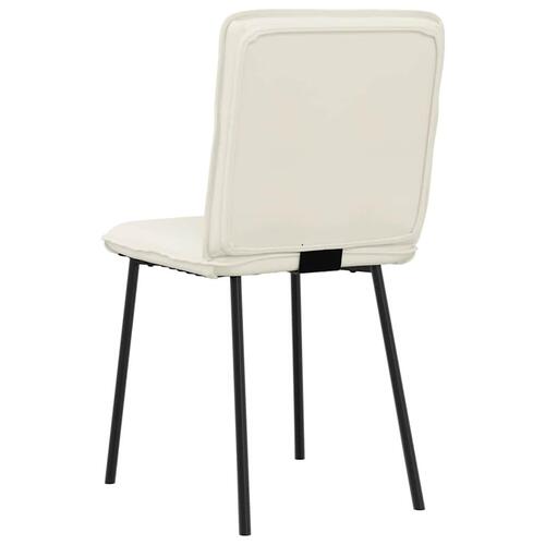Spisebordsstole 4 stk. velour cremefarvet