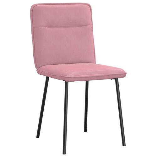 Spisebordsstole 4 stk. velour lyserød