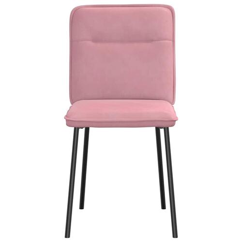 Spisebordsstole 4 stk. velour lyserød