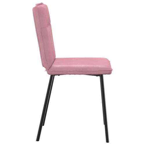 Spisebordsstole 4 stk. velour lyserød