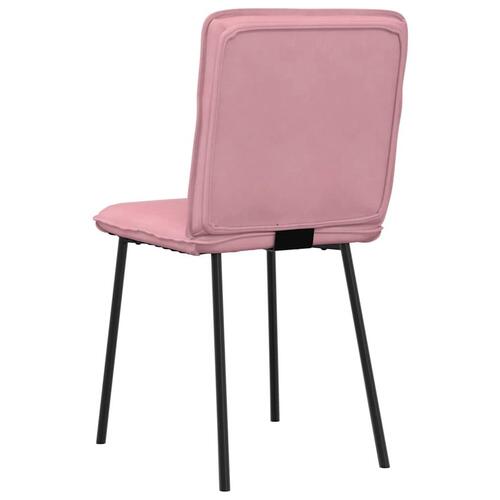 Spisebordsstole 4 stk. velour lyserød