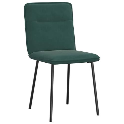 Spisebordsstole 4 stk. velour mørkegrøn