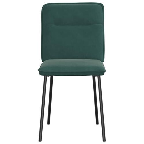Spisebordsstole 4 stk. velour mørkegrøn