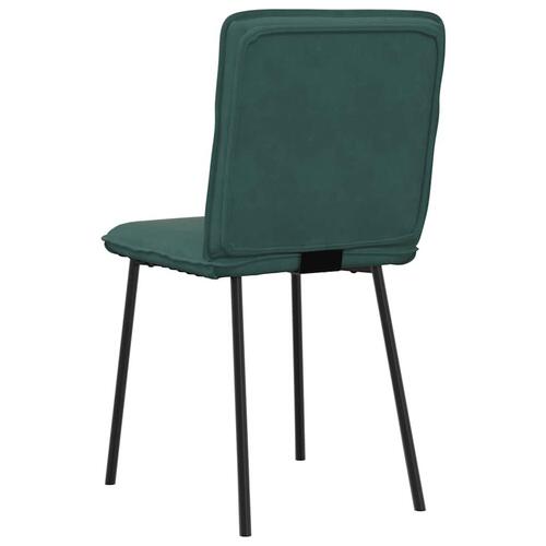 Spisebordsstole 4 stk. velour mørkegrøn