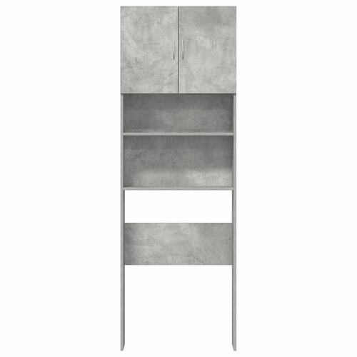 Vaskemaskineskab 64x24x190 cm konstrueret træ betongrå