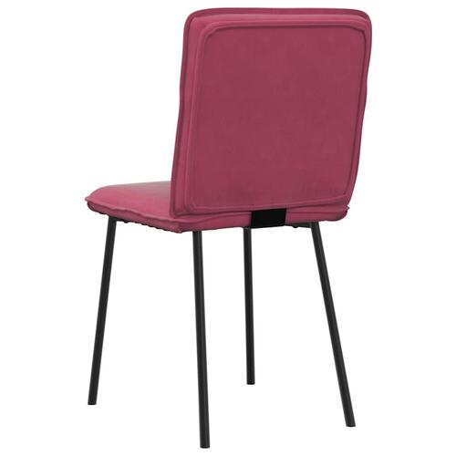 Spisebordsstole 6 stk. velour vinrød