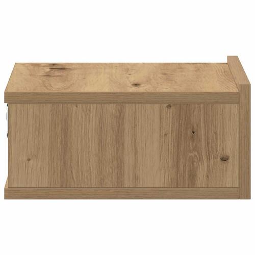 Væghængt natbord 40x32x15 cm konstrueret træ kunsteg