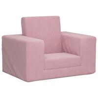 Sofaseng til børn blødt plys lyserød