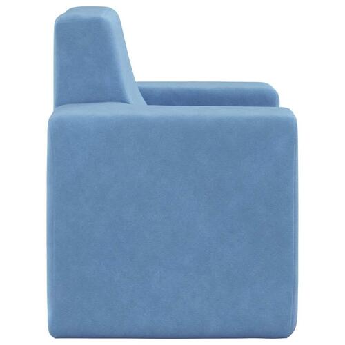 Sofa til børn blødt plys blå