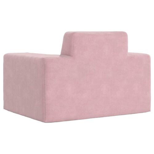 Sofa til børn blødt plys lyserød