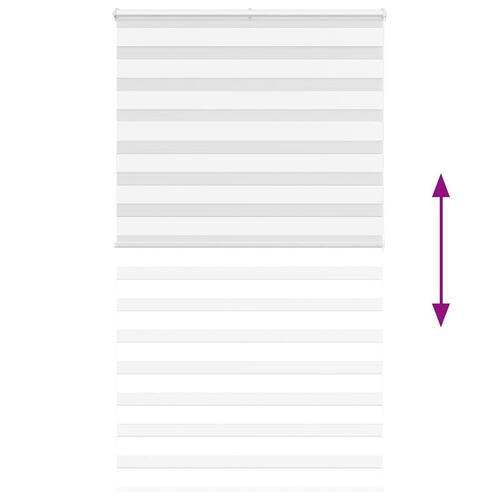 Zebragardin hvid 125x200 cm stofbredde 120,9 cm polyester
