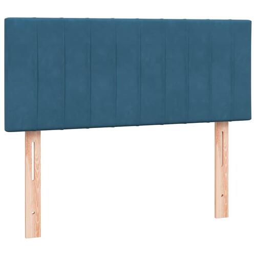 Kontinentalseng med madras 120x210 cm fløjl mørkeblå
