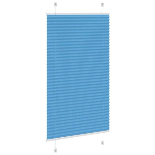 Plisségardin Blå 80x100 cm Stofbredde 79,4 cm Polyester