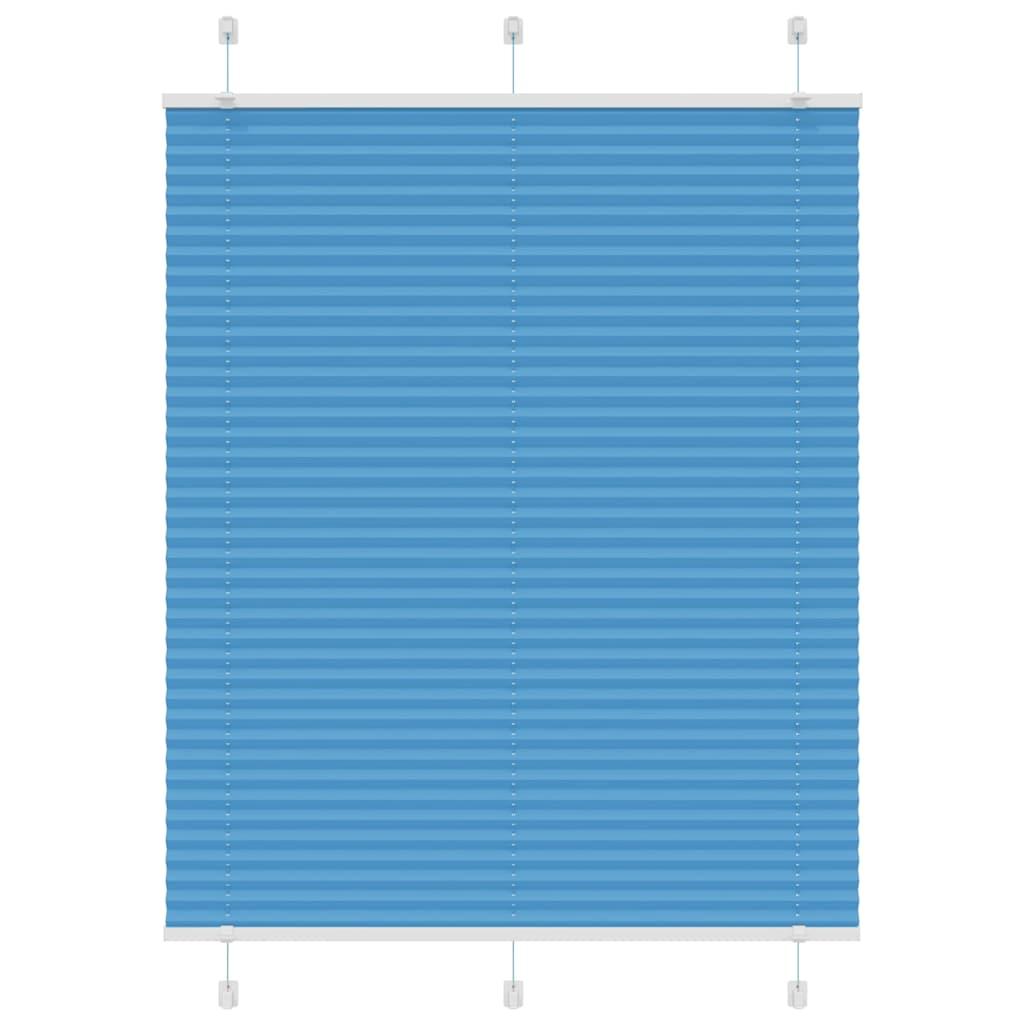 Plisségardin Blå 105x100 cm Stofbredde 104,4 cm Polyester