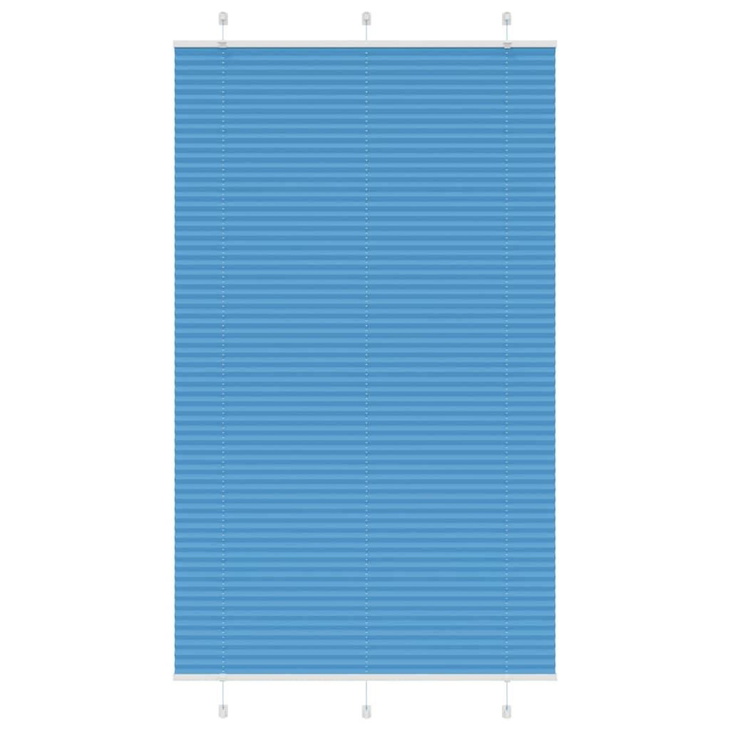 Plisségardin Blå 115x200 cm Stofbredde 114,4 cm Polyester billede