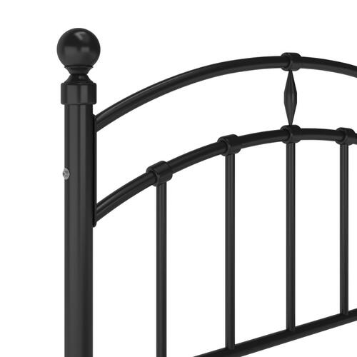 Sengestel 90x200 cm metal sort