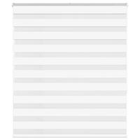 Zebragardin hvid 135x150 cm stofbredde 130,9 cm polyester