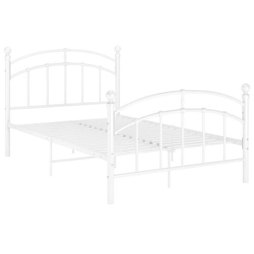 Sengestel 120x200 cm metal hvid