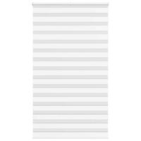 Zebragardin hvid 135x200 cm stofbredde 130,9 cm polyester