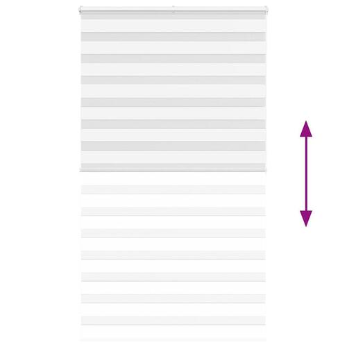 Zebragardin hvid 135x200 cm stofbredde 130,9 cm polyester