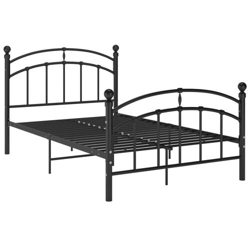 Sengestel 120x200 cm metal sort