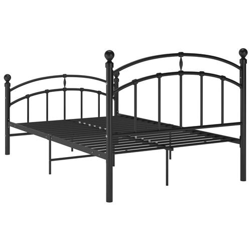 Sengestel 120x200 cm metal sort
