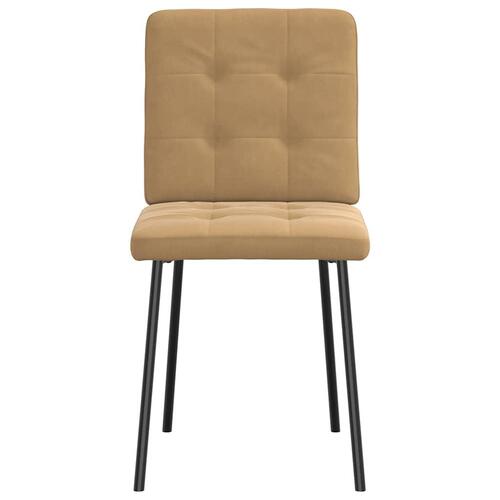 Spisebordsstole 4 stk. velour brun