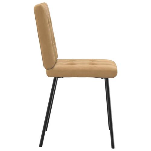 Spisebordsstole 4 stk. velour brun