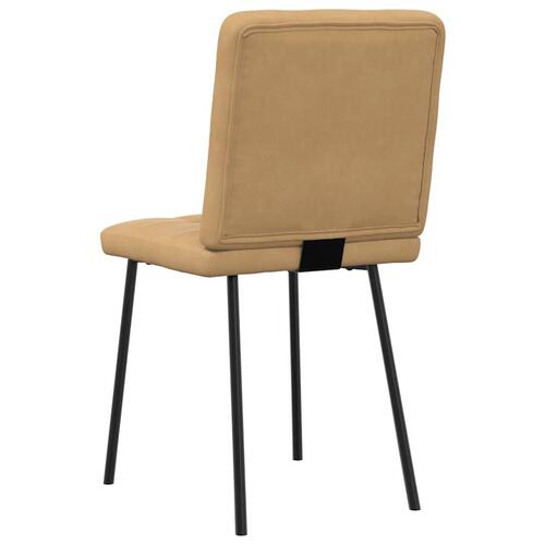 Spisebordsstole 4 stk. velour brun