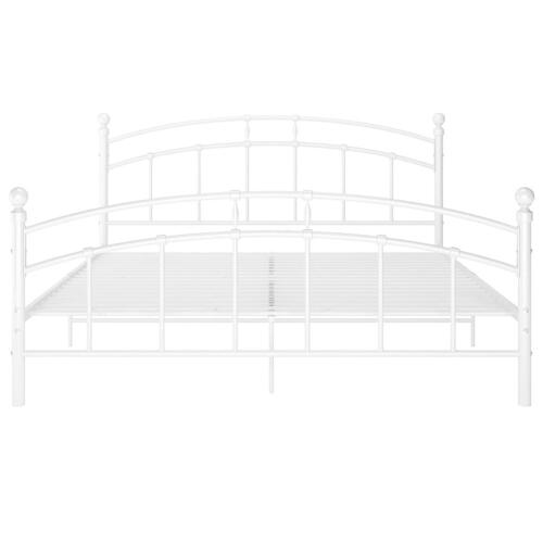 Sengestel 180x200 cm metal hvid