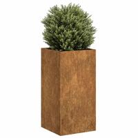 Plantekasse rustfarvet 40x40x80 cm forvitringsstål