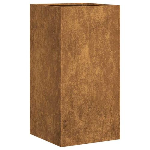 Plantekasse rustfarvet 40x40x80 cm forvitringsstål