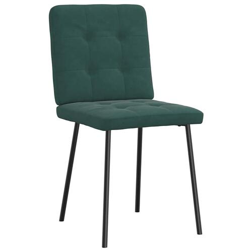 Spisebordsstole 6 stk. velour mørkegrøn