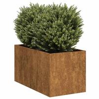 Plantekasse rustfarvet 40x80x40 cm forvitringsstål