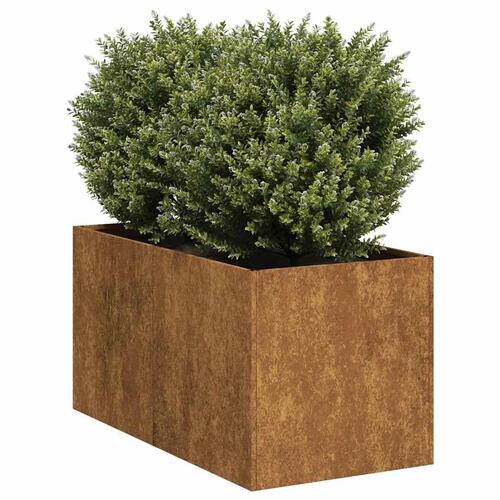 Plantekasse rustfarvet 40x80x40 cm forvitringsstål