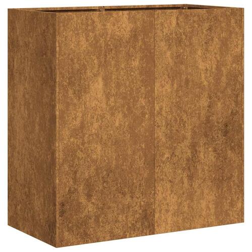 Plantekasse rustfarvet 80x40x80 cm forvitringsstål