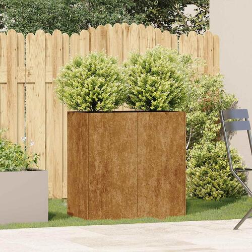 Plantekasse rustfarvet 80x40x80 cm forvitringsstål