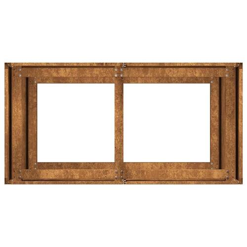 Plantekasse rustfarvet 80x40x80 cm forvitringsstål