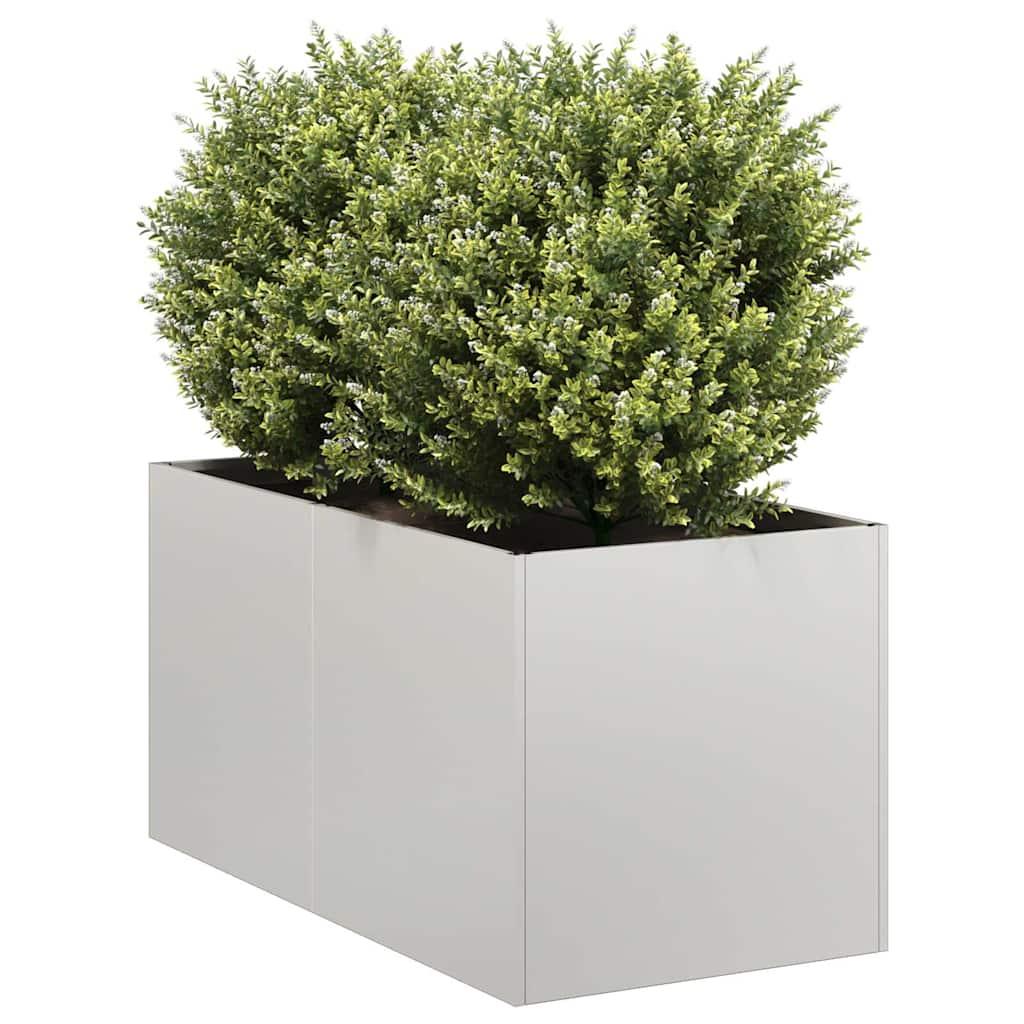 Plantekasse 40x80x40 cm rustfrit stål billede