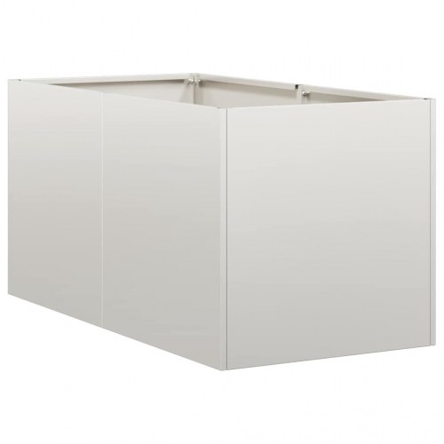 Plantekasse i rustfrit stål 40 × 80 × 40 cm - højbed til have og terrasse