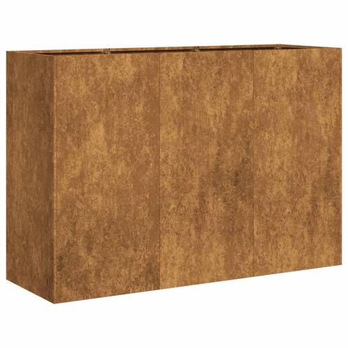 Plantekasse rustfarvet 120x40x80 cm forvitringsstål