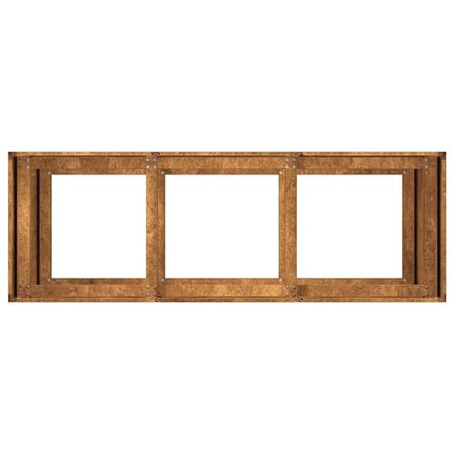 Plantekasse rustfarvet 120x40x80 cm forvitringsstål