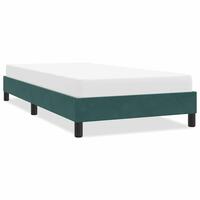 Sengeramme uden madras 100x210 cm fløjl mørkegrøn