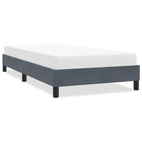 Sengeramme i fløjl - 100 x 210 cm, mørkegrå