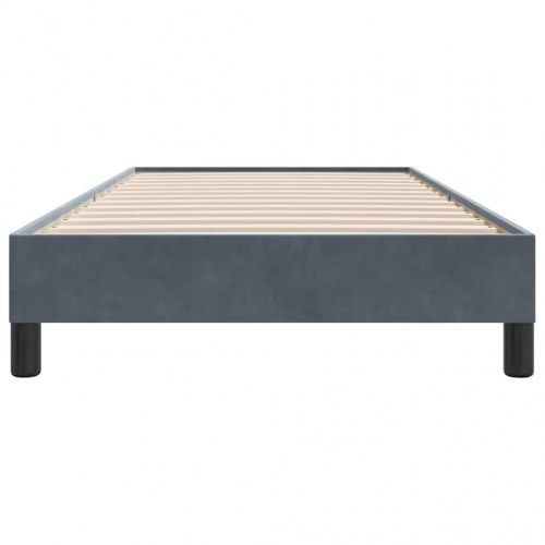 Sengeramme i fløjl - 100 x 210 cm, mørkegrå