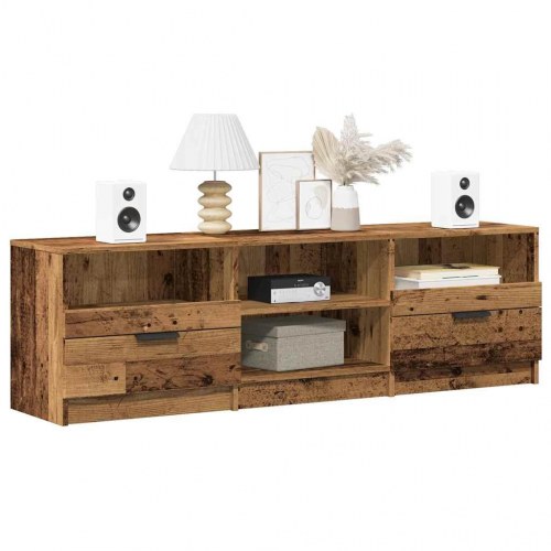 Tv-bord 150 × 33,5 × 45 cm i konstrueret træ - gammelt trælook