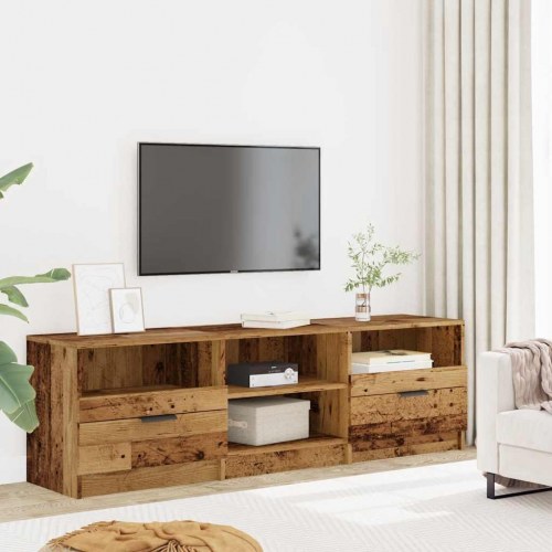 Tv-bord 150 × 33,5 × 45 cm i konstrueret træ - gammelt trælook