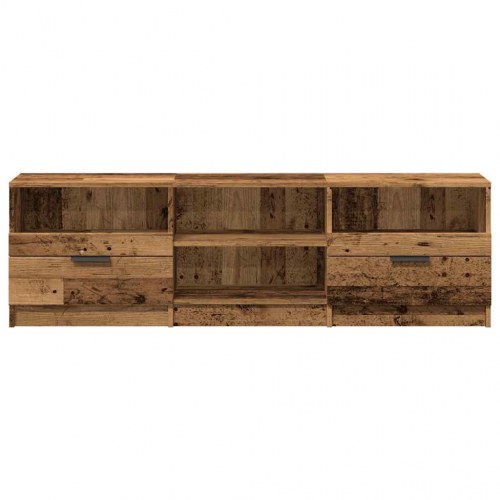 Tv-bord 150 × 33,5 × 45 cm i konstrueret træ - gammelt trælook
